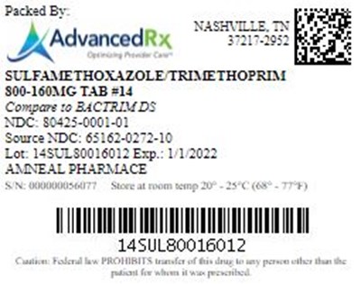 Sulfamethoxazole Trimethoprim 800 160mg Qty 14 Ndc 80425 0001